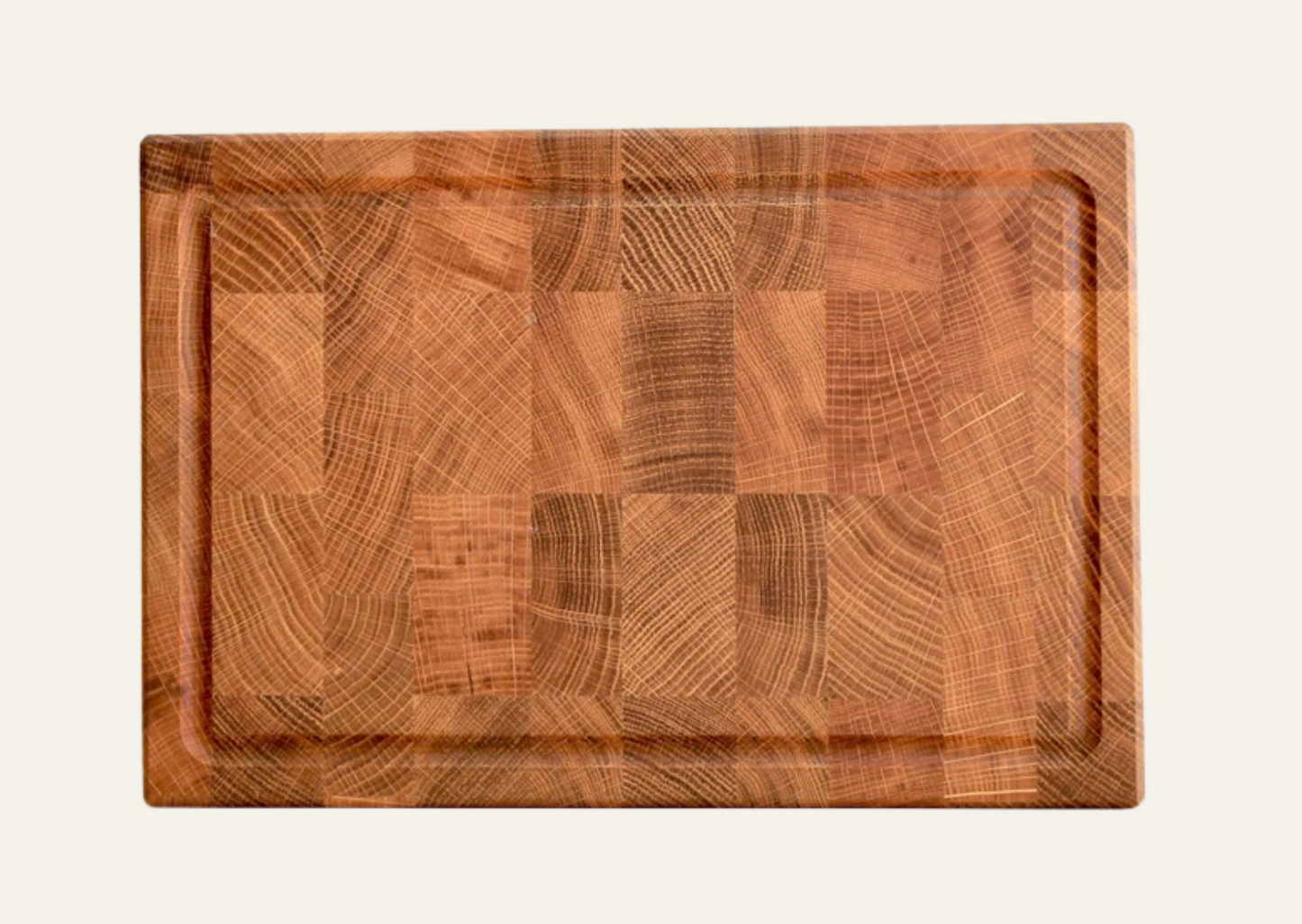 Stirnholzschneidebrett aus Schweizer Eiche