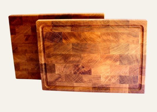 Stirnholzschneidebrett aus Schweizer Eiche 3cm dick