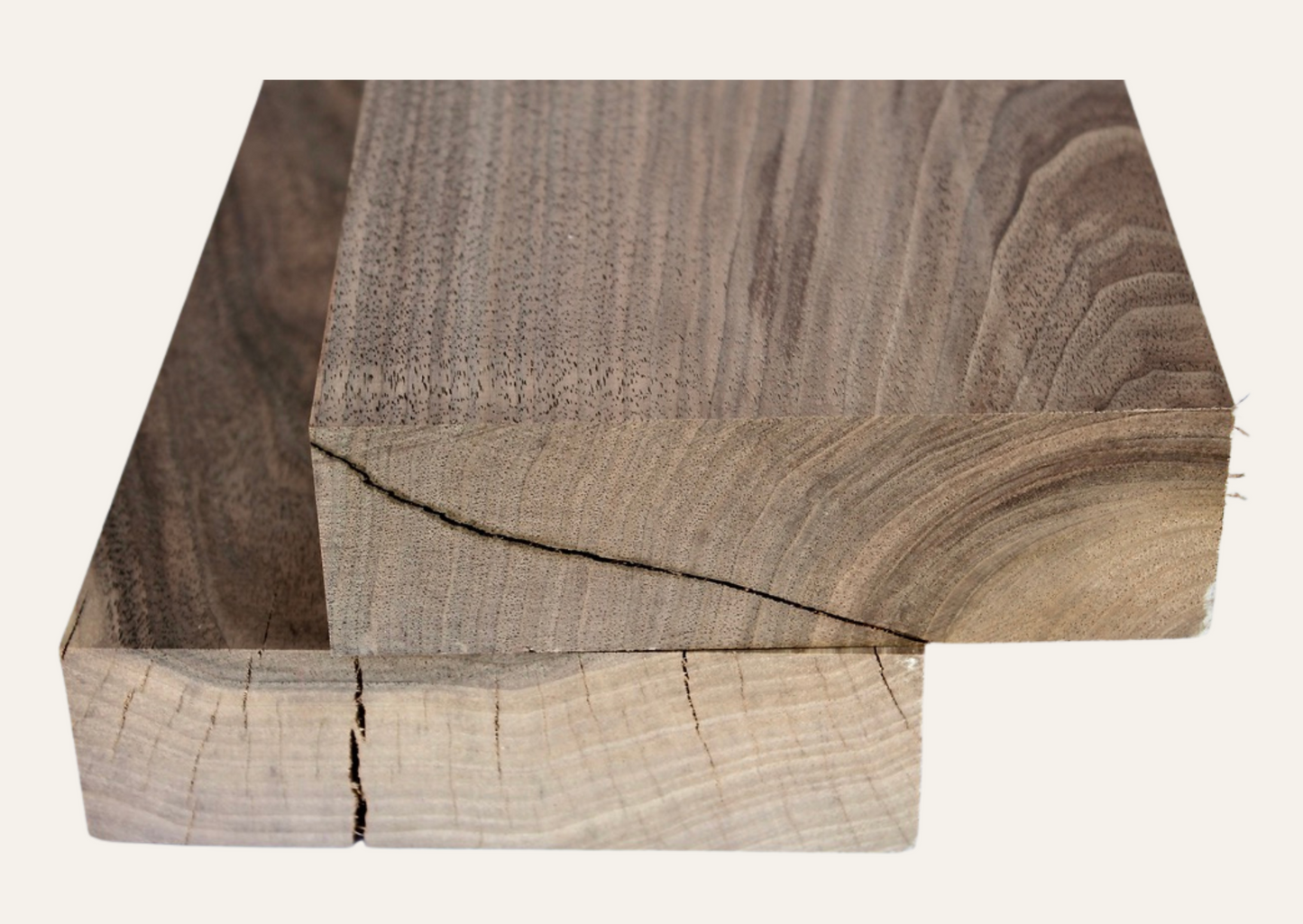 Nussbaumholzbrett gehobelt 44mm/100cm B-Qualität